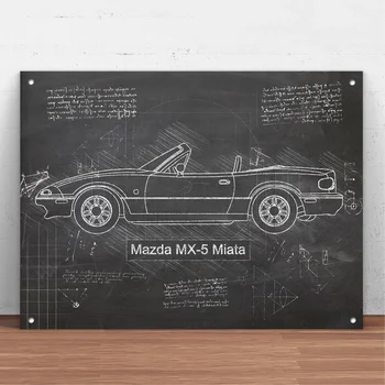 Mazda MX-5 Miata (1989 - 98) Mașină de Tablă de Metal Sign de Perete Decor de Moda Art Decor Poster,Peștera,Garaj,Bar