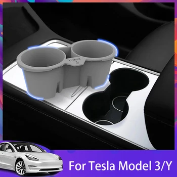 Suport Pentru Pahare Din Silicon Pentru Tesla Model 3/Y 2021-23 Central De Comandă Cutie De Depozitare Depozitarea Dereticare Pentru Tesla Model 3/Y 2023 Accesorii
