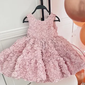 Copii Dress 2023 Noi de Vara Fete Dress pentru Copii Florale Baby Princess Tutu Rochie de Petrecere de Aniversare pentru Copii Purta Rochie Fete