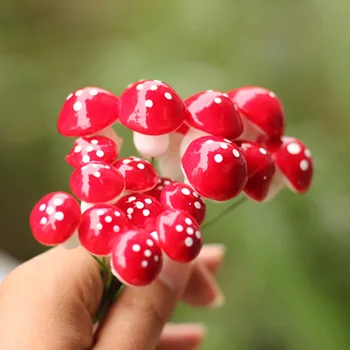 20buc kawaii rasina de artizanat Decor Ciuperci fairy garden miniaturi accesorii Micro Peisaj Bonsai Plante de Ornament inserat