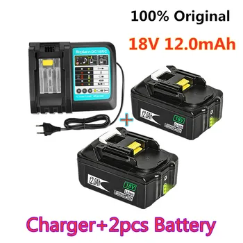 18V12Ah 12000mah Baterie Reîncărcabilă Li-Ion Baterie Înlocuire Baterie pentru MAKITA BL1880 BL1860 BL1830battery+3A Încărcător