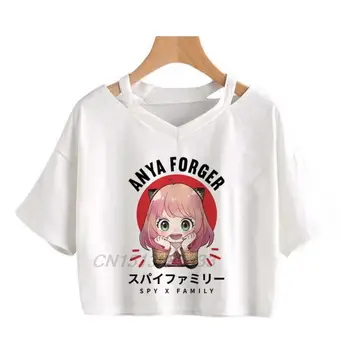 Anya Falsificator Femei Vintage Topuri de Cultură OY Cu Pudeli Fata din Bumbac Tricouri Anime Spion X Familiei de Moda de sex Feminin Imprimate T-shirt