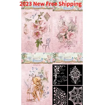 Floare Frumoasă Fată 2023 Noi Timbre Diy Scrapbooking Hârtie Stencil Carduri Manual Album