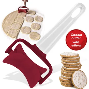 Plastic Tăietor De Patiserie Aluat Cookie Apăsați Casă Rotundă De Copt Plăcintă Mucegai Bakeware Desert Instrumente De Cookie-Cutter Mucegai