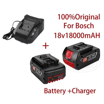 100% Original 18V18000mAh Reîncărcabilă Pentru Bosch 18V18.0Ah Baterie de Rezervă Portabil de Înlocuire BAT609 semnalizator+3A Încărcător