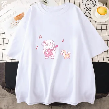 BOCCHI ROCK Anime Kawaii Desene animate T-Shirt Graphic Teuri Drăguț de Imprimare T Tricoul Harajuku Vara cu Maneci Scurte Topuri pentru Femei