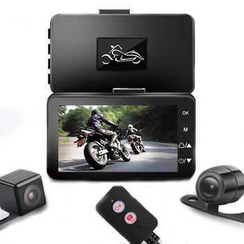 Dual Lens Motocicleta Trafic Recorder rezistent la apa Construit in Parcare de Monitorizare Senzor de Gravitație Motocicleta Dash Camera
