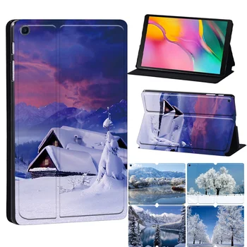 Caz Pentru Samsung Galaxy Tab A7 10.4/A7 Lite/A8 10.5 S5E 10.1/S6 Lite Tipărite Snowview Piele PU Stand Tablet Folio Cover