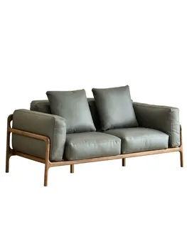 Nuc negru toate din lemn masiv canapea living modern mobilier simplu lumina de lux Nordic pânză canapea noul stil Chinezesc
