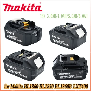 Makita 18V 3.0 AH/4.0 AH/5.0 AH/6.0 Ah Reincarcabila Instrument de Putere Baterie Cu LED-uri Baterie Litiu-ion BL1860B BL1830 BL1850
