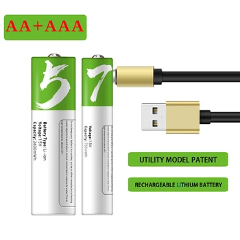 AA2600mAh AAA750mAh Baterie USB Baterie Reîncărcabilă Litiu Baterie de Mare Capacitate Jucărie Baterie Reîncărcabilă de Control de la Distanță Mouse-ul
