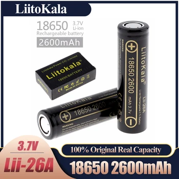 LiitoKala Lii-26A Nou, Original, 3.7 v 18650 2600mAh Reincarcabile cu Litiu Baterii cu Descărcare Continuă 30A Pentru Drone Scule electrice