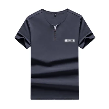 Grafic T Shirt de zi cu Zi de Primavara Casual de Vara Scurte T Shirt Topuri Nouă Bărbați cu Mâneci Scurte V-neck T-shirt Casual