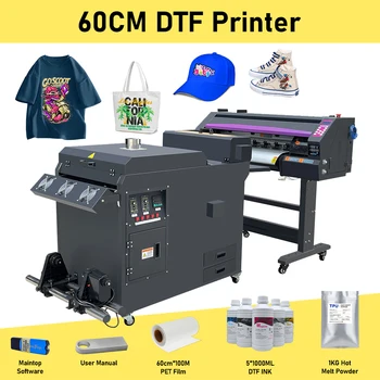 A1 DTF Imprimanta Cu Pulbere Agitator XP600 T-shirt Imprimanta A1 Direct La Film Textile Imprimanta A1 DTF Imprimanta Pentru T-Shirt, Hanorace