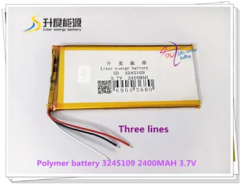 3 linie 3.7 V 2400mAH 3245109 Polimer litiu-ion baterie Li-ion pentru tableta pc, GPS, E-BOOK POWER BANK miui
