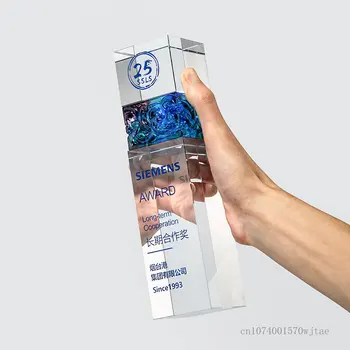 Creative high-end Glazura Colorate trofeu Personalizat de Onoare Enterprise Award Compania Întâlnire Anuală Recomandare de Cristal Trofeu