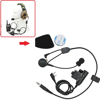 Tactice de căști, adaptor cablu Y set cu ASV adaptor u94 ASV compatibil sordin ipsc cască