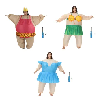 Luptator de Sumo Costum Costum Gonflabil Arunce în aer Costum de Balet Petrecere de Halloween Cosplay Rochie de Petrecere Grăsime Haine de Bărbat Femeie 150-19