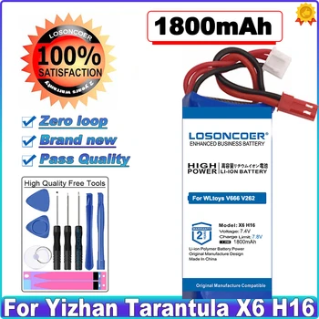 LOSONCOER Baterie de Mare Capacitate Baterie de 1800mAh pentru Yizhan Tarantula X6 H16 RC Drone Quadcopter 2S pentru WLtoys V666 V262 V323