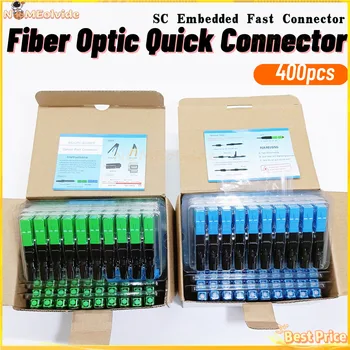 400buc Mulțime Rapid Domeniul de Asamblare FTTH Optică Încorporată Rapid Conector SC APC SM Fibra Optica SC UPC Rece Conector Optic Adaptert