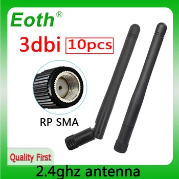 EOTH 10buc 2.4 g antena 3dbi sma female wlan wifi 2.4 ghz antene retelistica pbx multe module router tp link receptor de semnal antena high gain