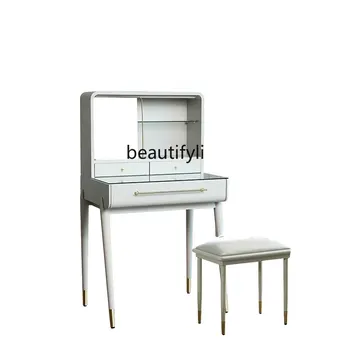 LHY Modern, Simplu, Masa de toaleta Dormitor Mic Cabinet de Stocare cu Oglindă Integrată Masă de Machiaj