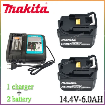 Makita 14,4 V 6000mAh Makita acumulator Li-ion Pentru Makita 14V Instrumente de Putere 6.0 Ah Baterii BL1460 BL1430 1415 194066-1