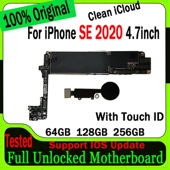 100% Testat Bune de Lucru Placa de baza Pentru IPhone SE 2020 Placa de baza Original Deblocat ICloud Curat Logica Bord Cu/Fara Touch ID
