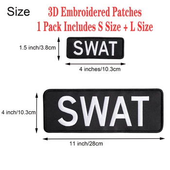 Patch-uri de mare Set de 2 SWAT Cârlig și Buclă de Aplicatii 3D Broderie Uniforme Patch-uri pentru Decorare DIY