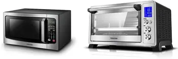 AC25CEW-SS Digital Prăjitor de pâine + Toshiba EM131A5C-SS cuptor cu Microunde Cuptor cu Senzor Inteligent