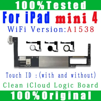 Gratuit iCloud A1538 Placa de baza Pentru iPad mini4 WiFi Deblocat placi de logica Pentru mini iPad 4 inlocuire placa de baza Nu ID-ul de Cont