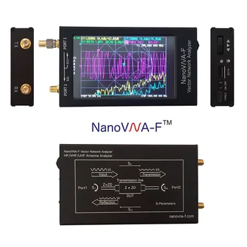 1.5 GHz NanoVNA-F VNA HF VHF UHF Rețea Vector Antena Analizor + 4.3 inch IPS LCD + carcasa de Metal + 5000mAh Baterie