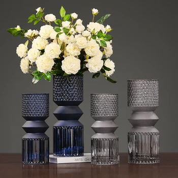 Nordic Vaza de Sticla cu Flori Estetice Hidroponice de Epocă Modernă Mic Vas de Lux, Design Ikebana Wazony Decor Acasă WK50HP