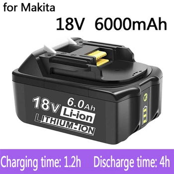 Original 100% inlocuire baterie litiu-ion Makita18V 6 Ah baterie reîncărcabilă cu nivel de încărcare indicator LED pentru puterea instrument LXT