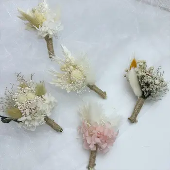Natura Conservate Hortensie Mini Uscate Buchet de Flori Corsaj Nunta Accesorii Boho Rustic Decor DIY Arta Ambarcațiunile de Invitație